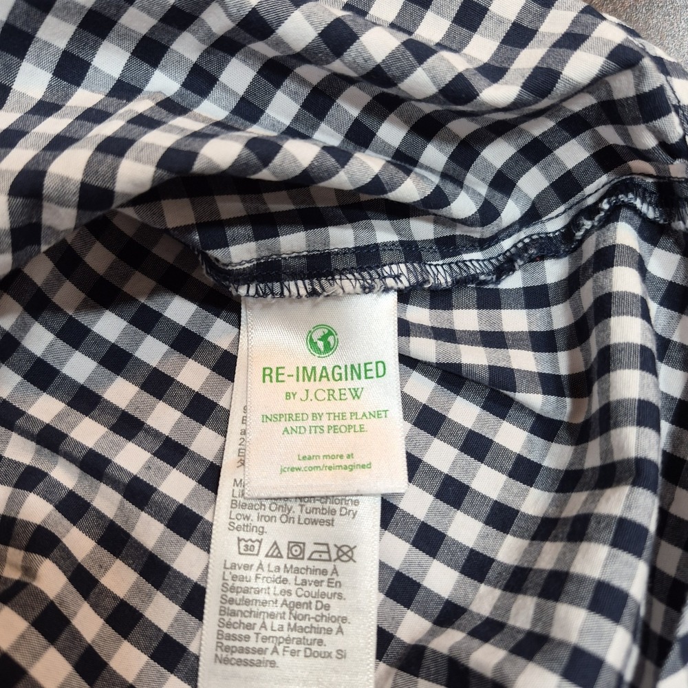 J Crew Womens Sz Sm Top Preppy Coastal Grandma Americana Summer Casual Gingham - Picture 3 of 12